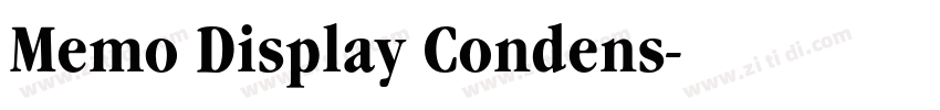 Memo Display Condens字体转换